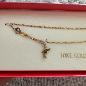 NEW GOLD dolphin anklet